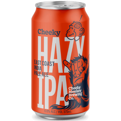 Can of Cheeky Monkey East Coast IPA on a white background