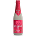 A bottle of Delirium Red Strong Fruit Beer on a White Background
