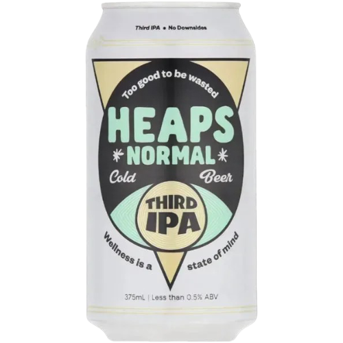 A can of Heaps Normal Third IPA on a white background