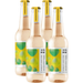 Four bottles of Taiwan Head Brewers Kumquat Lemon Cider on a white background.