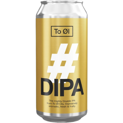 To Øl beer can with '#DIPA' branding on a white background