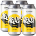 4 cans of Verdant Brewing Co Helles Lager 4.8% vol on a white background