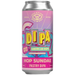 An aluminium can of Vocation Brewery Hop Sundae Pastry DIPA, featuring a vibrant pink, purple, and blue label with retro-style yellow lettering.